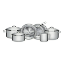 Bateria de Cocina Juego Ollas Cacerola 6 Piezas Tramontina Solar Acero Inoxidable Triple Fondo